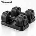 Adjustable Dumbbell Set with Storage Cradles