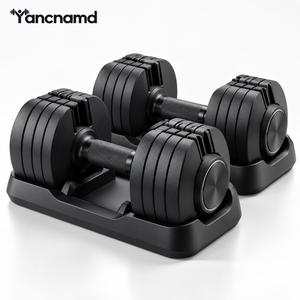 Adjustable Dumbbell Set with Storage Cradles