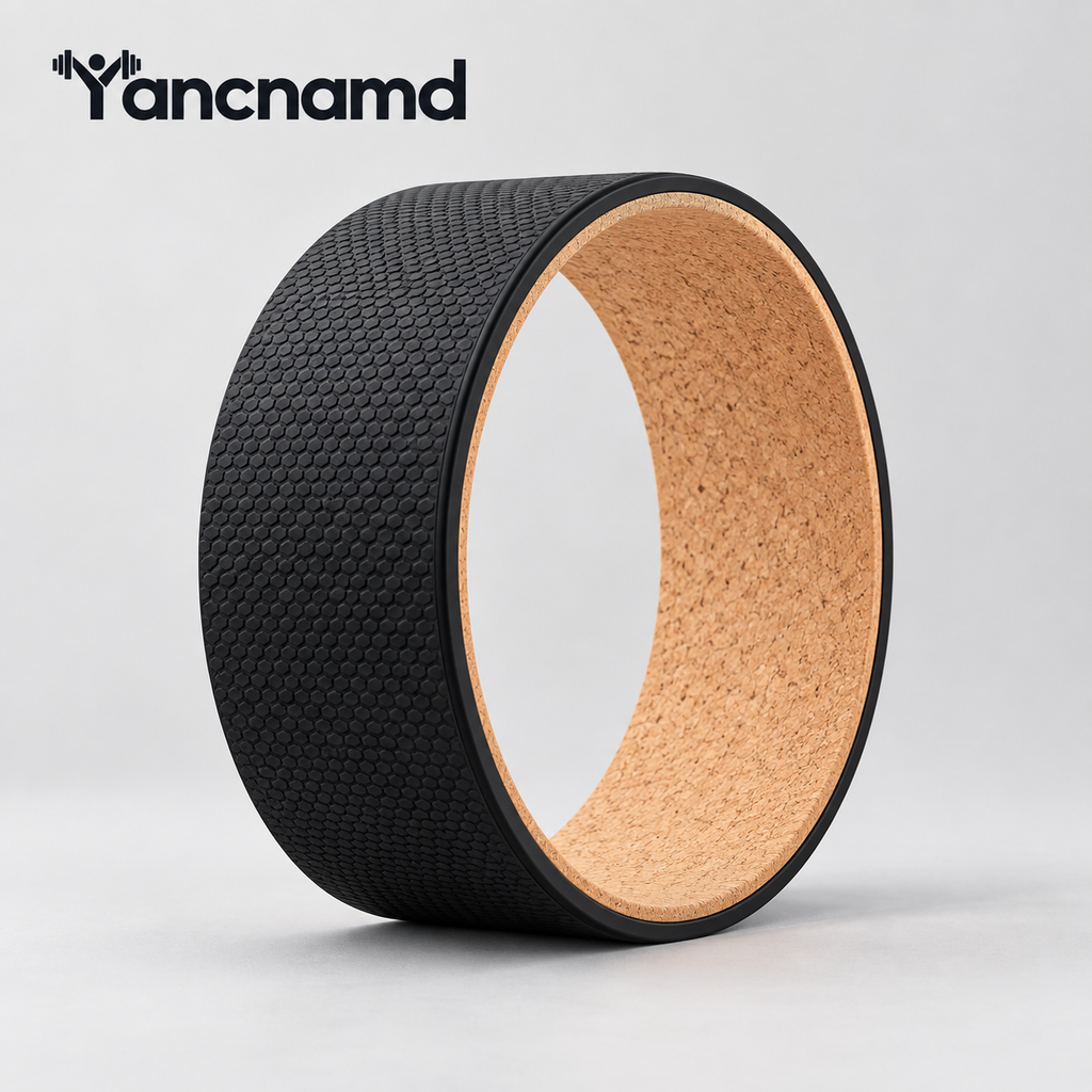 Cork-Lined Yoga Wheel