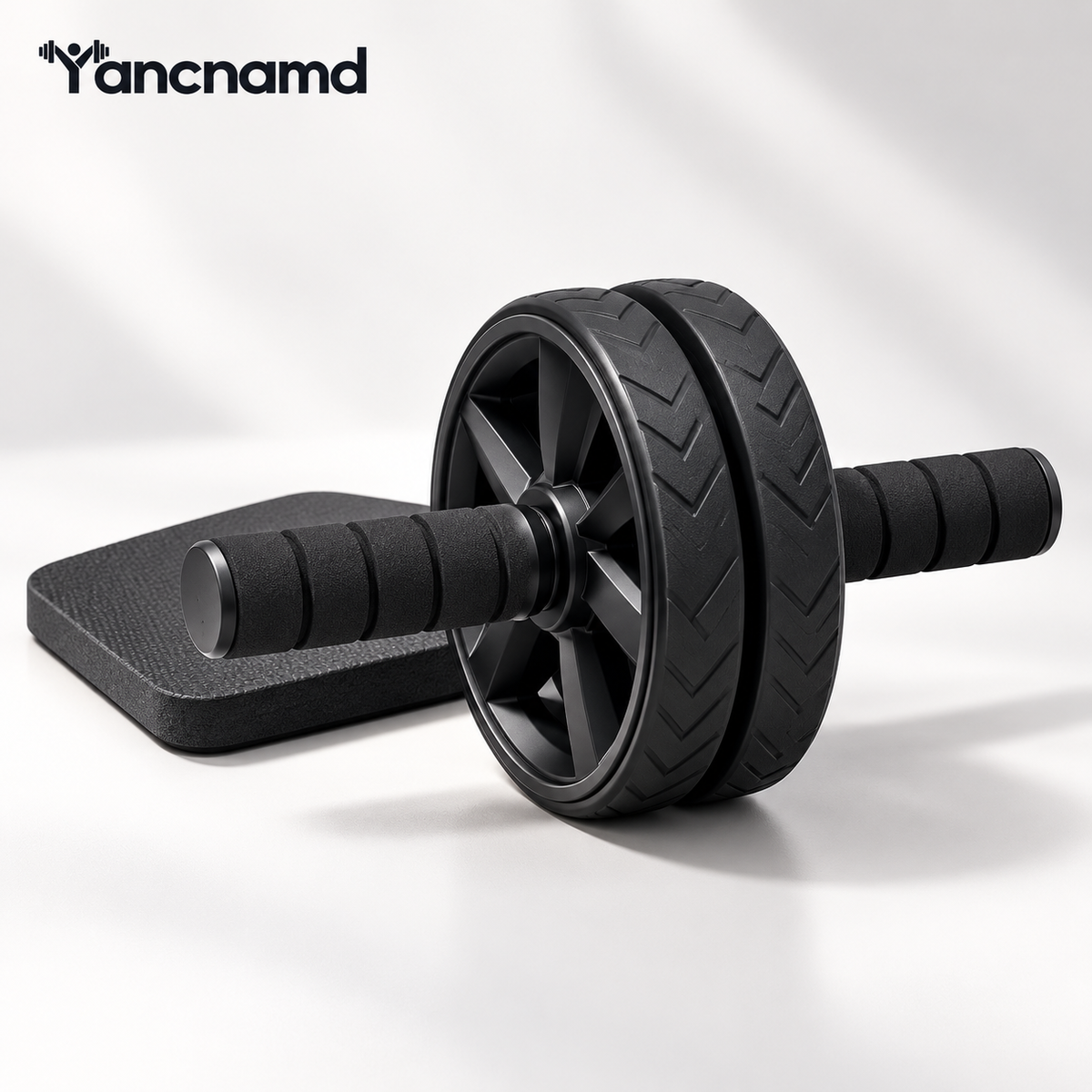 Dual-Wheel Ab Roller with Knee Pad