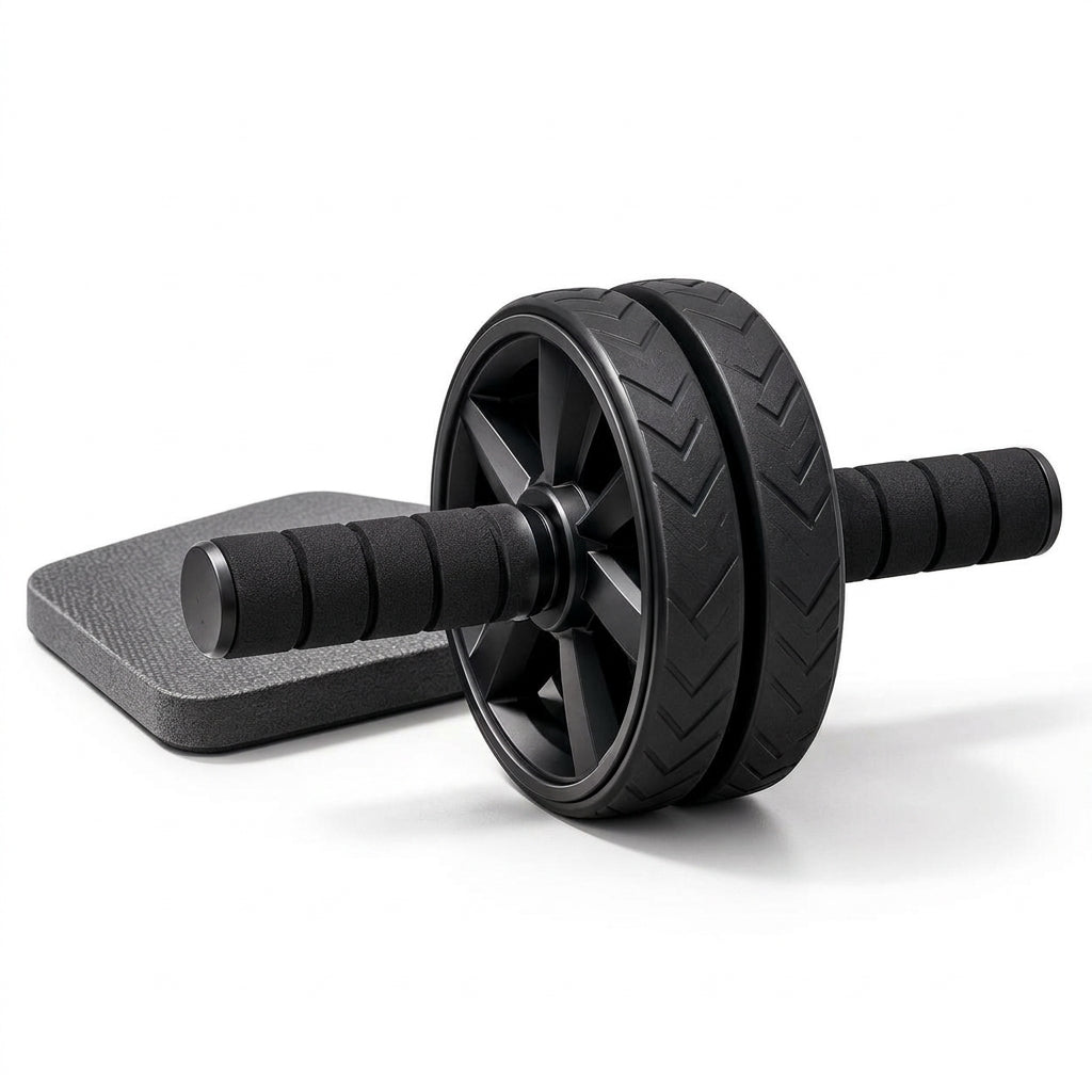 Dual-Wheel Ab Roller with Knee Pad