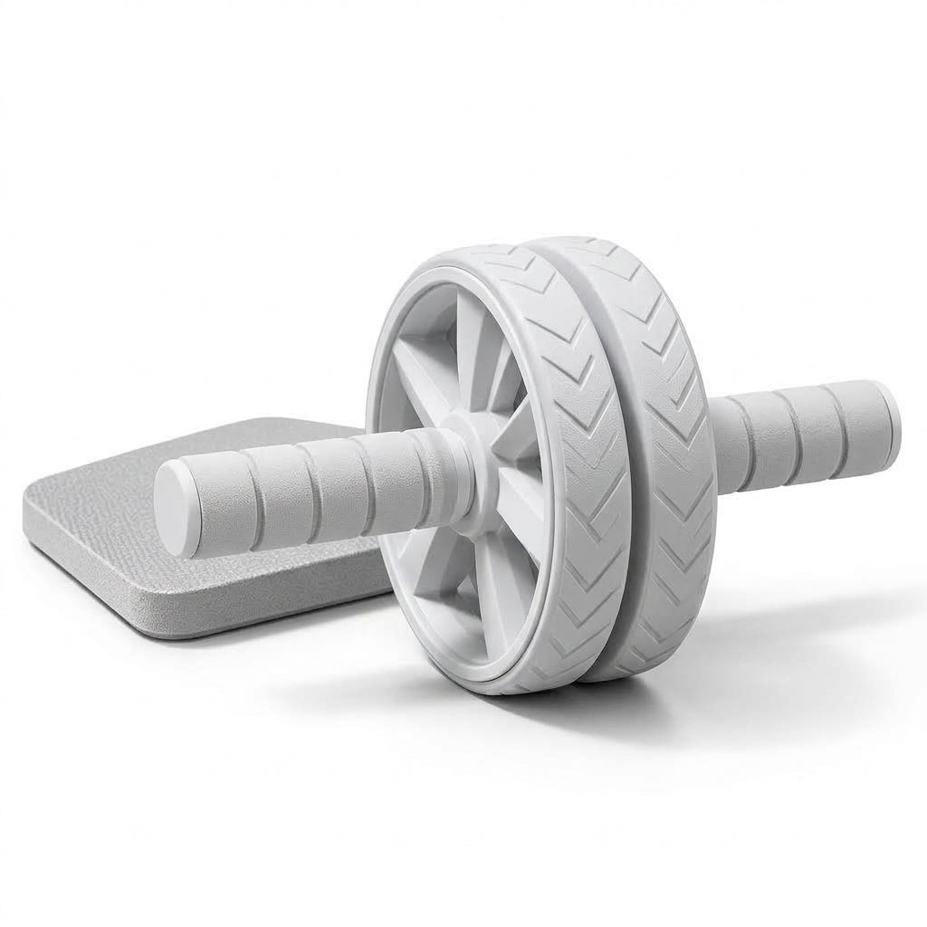 Dual-Wheel Ab Roller with Knee Pad