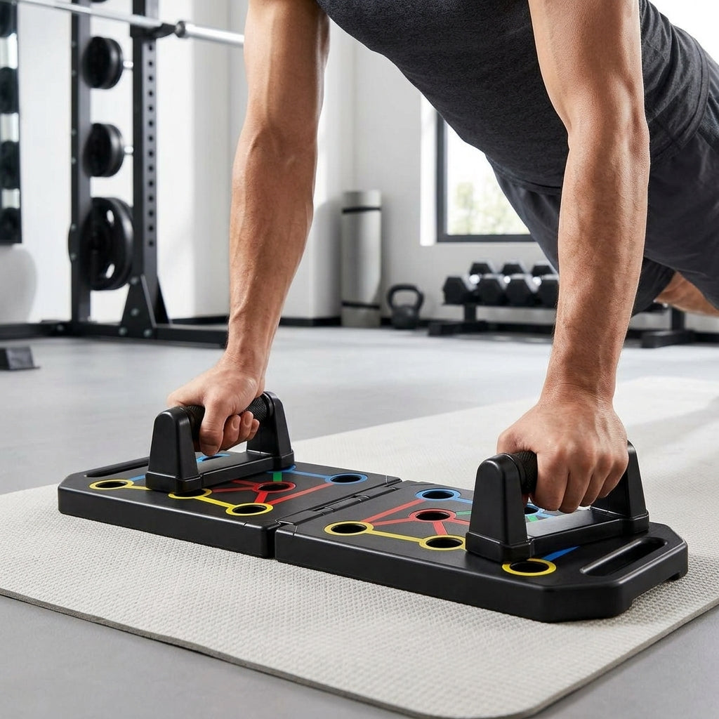 Foldable Push-Up Board & Handle System