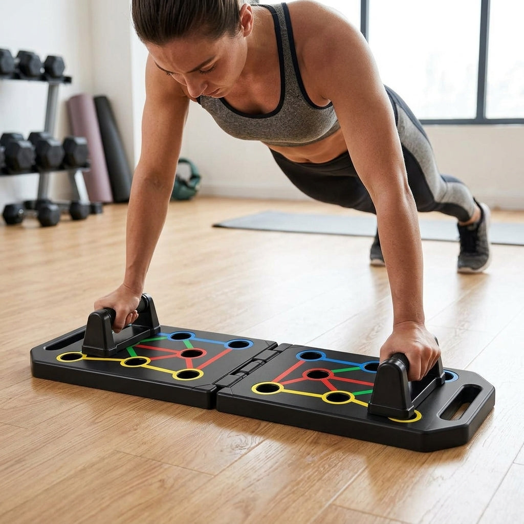 Foldable Push-Up Board & Handle System