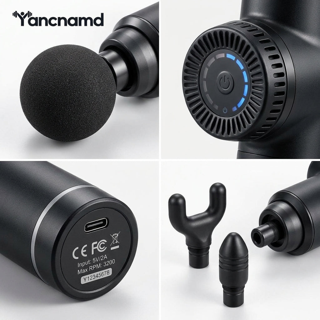 Percussion Massage Gun with 4 Attachments